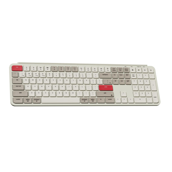 Безжична клавиатура Keychron B6 Pro Ultra-Slim, Bluetooth, Retro Red