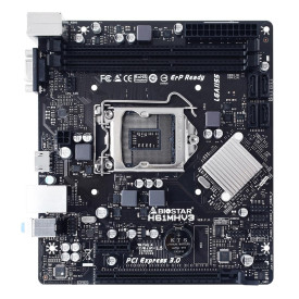 Дънна платка BIOSTAR H61MHV3, mATX, Intel H61, Socket 1155, 2x DDR3, PCI-E