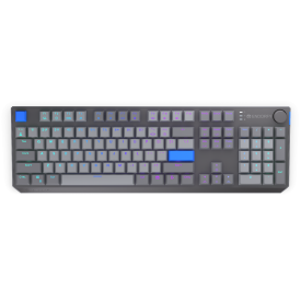 Безжична клавиатура Endorfy Thock Wireless V2 Full Size, PBT, Endorfy Yellow switch, US Layout, RGB, Gray