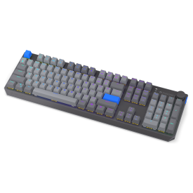 Безжична клавиатура Endorfy Thock Wireless V2 Full Size, PBT, Endorfy Yellow switch, US Layout, RGB, Gray