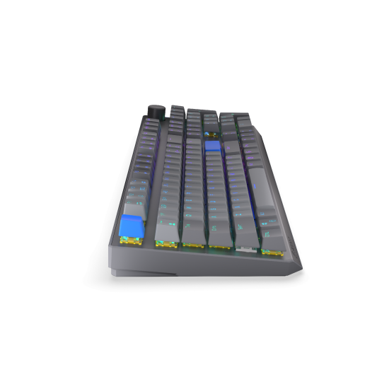 Безжична клавиатура Endorfy Thock Wireless V2 Full Size, PBT, Endorfy Yellow switch, US Layout, RGB, Gray