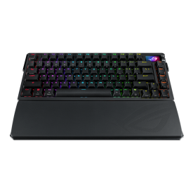 Безжична клавиатура ASUS ROG Azoth Extreme, 75%, ROG NX Snow Switch, RGB, Black (90MP03MA-BKUA01)