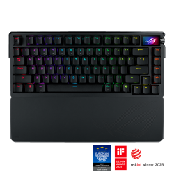 Безжична клавиатура ASUS ROG Azoth Extreme, 75%, ROG NX Snow Switch, RGB, Black (90MP03MA-BKUA01)