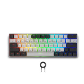 Безжична клавиатура Spartan Gear Pegasus 2, Bluetooth, RGB, White/Grey
