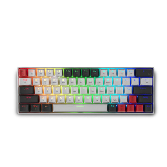 Безжична клавиатура Spartan Gear Pegasus 2, Bluetooth, RGB, White/Grey