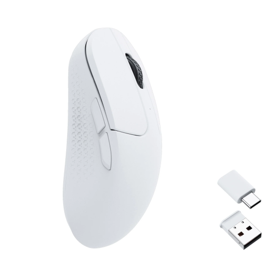 Безжична мишка Keychron M3 Mini, 1000 Hz, Matte White