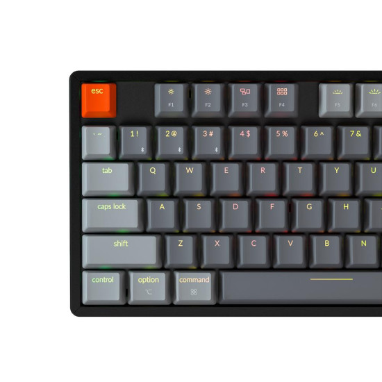 Безжична клавиатура Keychron K8 Aluminum TKL, Gateron Blue суичове, RGB, Black