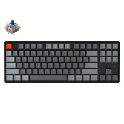 Безжична клавиатура Keychron K8 Aluminum TKL, Gateron Blue суичове, RGB, Black