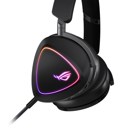 Безжични слушалки ASUS ROG Delta II, USB-C, Aura Sync RGB, Bluetooth, Black
