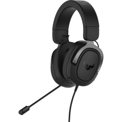 Слушалки ASUS TUF Gaming H3 Gun Metal, 7.1 Surround Sound, USB, Mic, Black