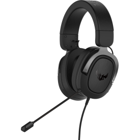 Слушалки ASUS TUF Gaming H3 Gun Metal, 7.1 Surround Sound, USB, Mic, Black