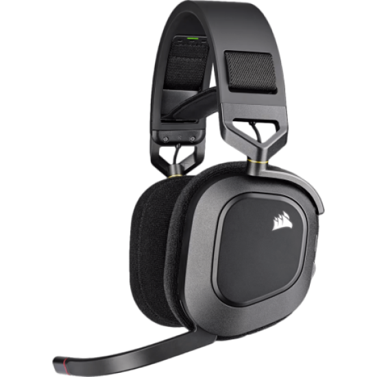 Безжични слушалки HS80 RGB WIRELESS Premium Gaming Headset with Spatial Audio, Carbon