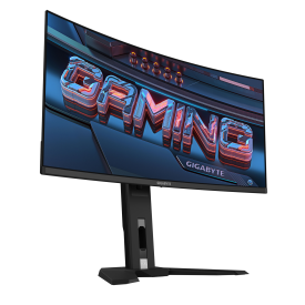 Монитор GIGABYTE MO34WQC, 34 инча, QD-OLED, WQHD 3440 x 1440, 175Hz, 0.03ms, Vesa ClearMR 10000, HDR 400, KVM, FreeSync™ Premium Pro