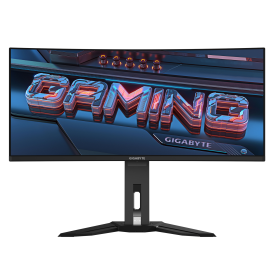 Монитор GIGABYTE MO34WQC, 34 инча, QD-OLED, WQHD 3440 x 1440, 175Hz, 0.03ms, Vesa ClearMR 10000, HDR 400, KVM, FreeSync™ Premium Pro