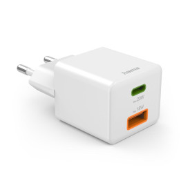 Зарядно HAMA 201991, 1x USB-C, 1x USB-A, PD, 20 W, бяло