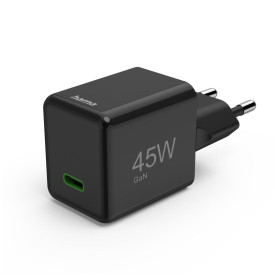 Зарядно HAMA 201987, GaN, USB-C, PD, 45 W, черно