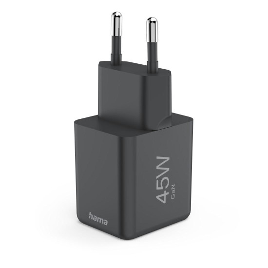 Зарядно HAMA 201987, GaN, USB-C, PD, 45 W, черно