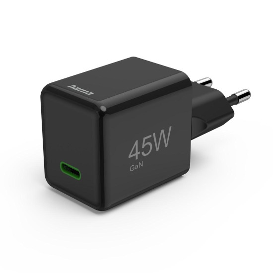 Зарядно HAMA 201987, GaN, USB-C, PD, 45 W, черно