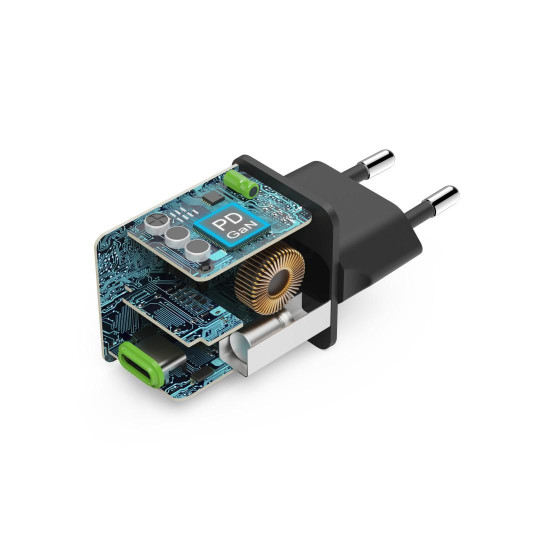 Зарядно HAMA 201987, GaN, USB-C, PD, 45 W, черно