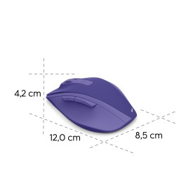 Безжична мишка HAMA WM-500 Recharge, 6 бутона, тиха, Purple