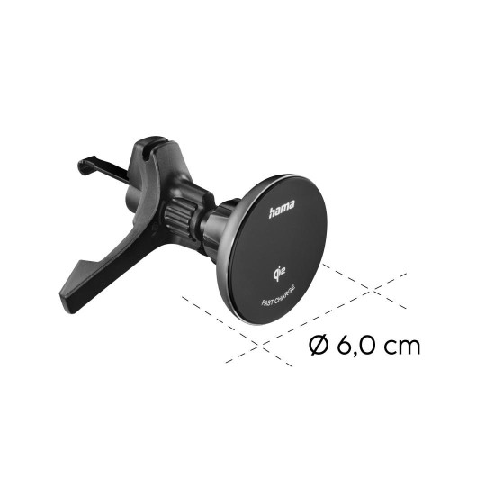 Безжично зарядно за кола HAMA Qi2, 15W
