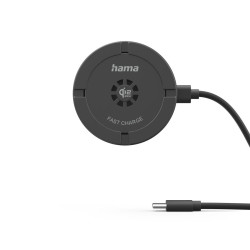 Безжично зарядно устройство HAMA, Qi2, 25W, бързо зареждане, Black