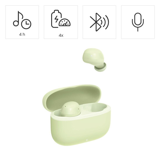 Безжични слушалки HAMA Freedom Buddy II, True Wireless, Green