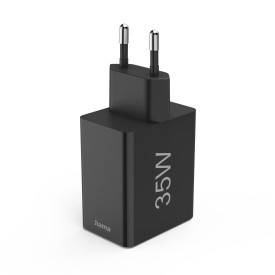 Зарядно HAMA 201990, 35W, 1x USB-C PD, 3x USB-A, Черно