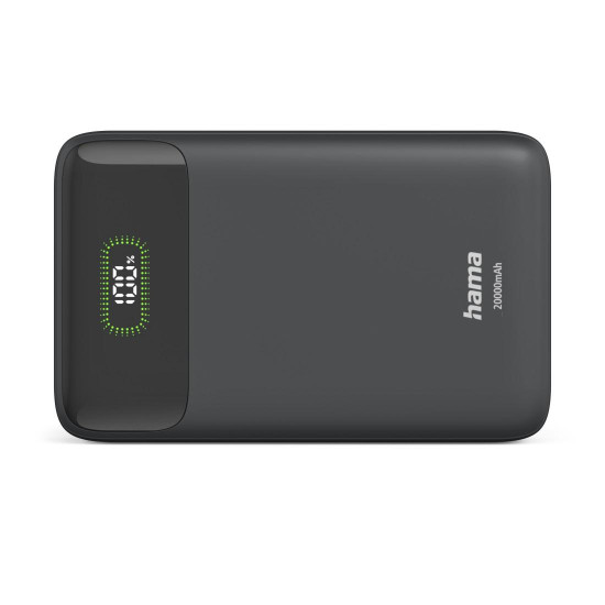 Външна батерия HAMA PD20-W20 201780, 20000 mAh, 2x USB-C, 1x USB-A, Fast Charging