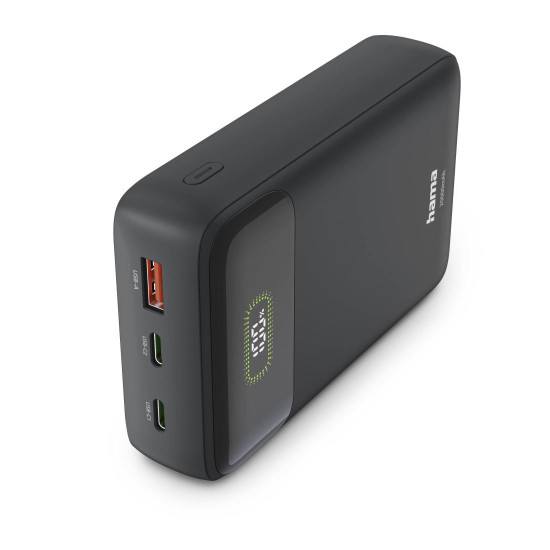 Външна батерия HAMA PD20-W20 201780, 20000 mAh, 2x USB-C, 1x USB-A, Fast Charging