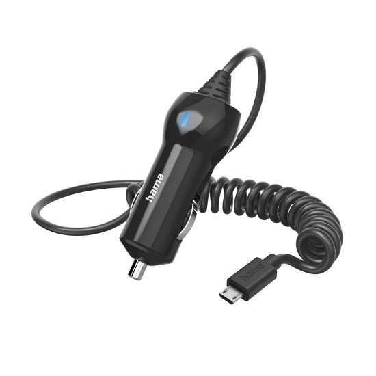 Зарядно за кола HAMA 201608, с Micro USB кабел, 6W, 1.0 м.