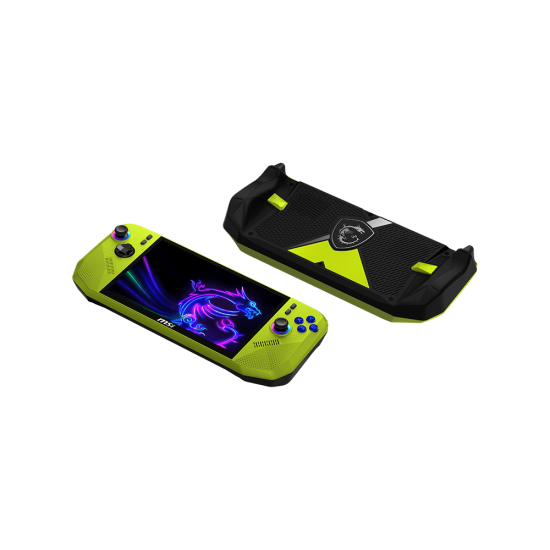 Портативна конзола MSI CLAW A8 BZ2EM-058GR - 8-инча IPS FHD+, 120Hz, VRR, 24GB LPDDR5x, 1TB SSD, Windows 11 Home, Neon Green