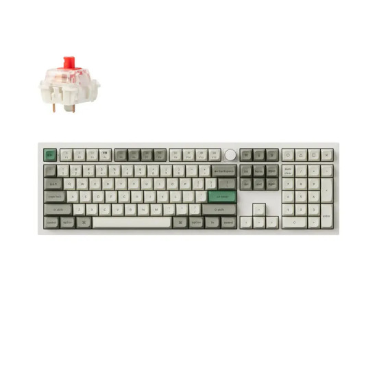 Безжична клавиатура Keychron Q6 Max QMK, Shell White, Gateron Jupiter Red