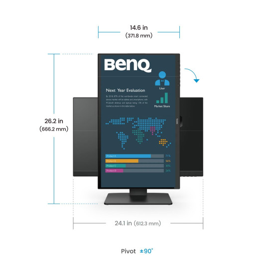 Монитор BenQ BL2786TC, 27 инча, IPS, FHD 1920x1080, 100Hz, 5 ms, HDMI/DP