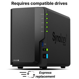 NAS устройство Synology DS225+, за 2 диска, Intel Celeron J4125 , 2GB DDR4