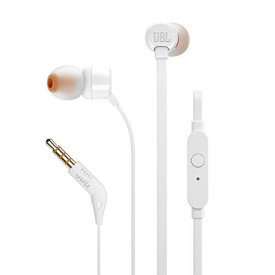 Слушалки JBL T110, In Ear, White