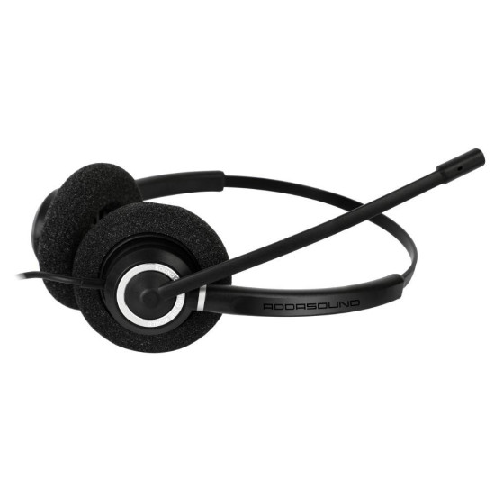 Слушалки Addasound Crystal 2732 Duo, USB, Mic, Black