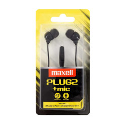 Слушалки MAXELL Plugz Earphones, Black
