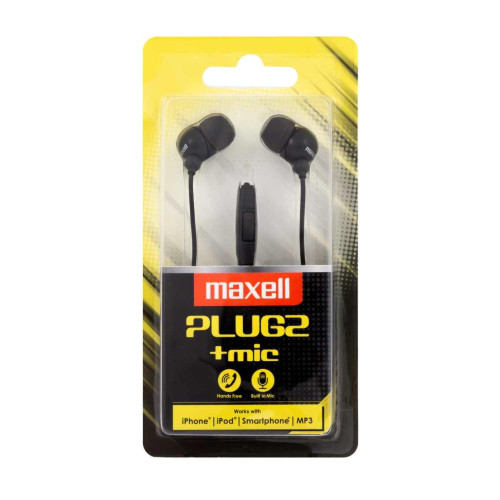 Слушалки MAXELL Plugz Earphones, Black