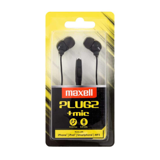 Слушалки MAXELL Plugz Earphones, Black