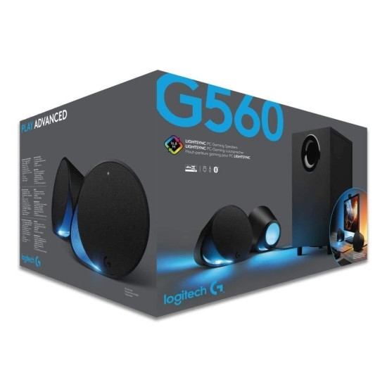 Тонколони Logitech G560 RGB, 120W,220V, 3.5mm, Black