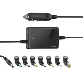 Универсално зарядно за лаптоп HAMA Car Charger, 12-15V In - 15-19V Out, 70W, 200008