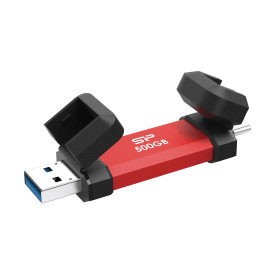 Външен SSD диск Silicon Power DS72 500GB, USB 3.2, Red