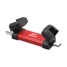 Външен SSD диск Silicon Power DS72 500GB, USB 3.2, Red