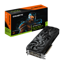 Видеокарта GIGABYTE WINDFORCE SFF RTX 5070 TI, 16GB, GDDR7, 256-bit, 750W, PCI Express 5.0, DLSS 4.0, 1 x HDMI 2.1, 3 x DisplayPort 2.1