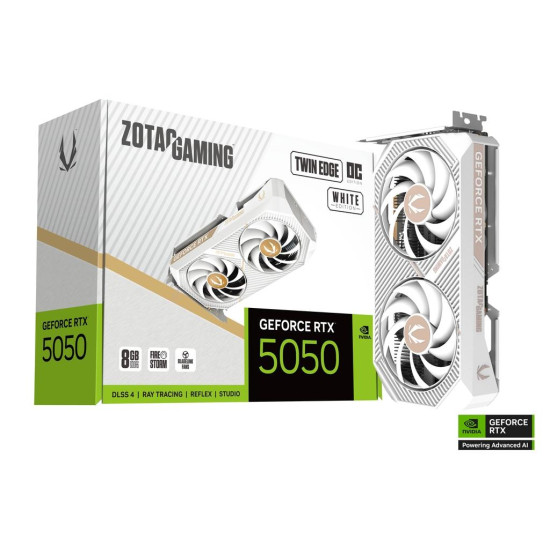 Видеокарта ZOTAC GAMING GeForce RTX 5050 Twin Edge OC 8GB GDDR6, 128-bit, 1xHDMI, 3xDP