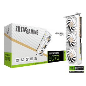 Видеокарта ZOTAC GAMING RTX 5070 AMP White Edition 12GB GDDR7, 192-bit, PCIe 5.0, 1xHDMI, 3xDP