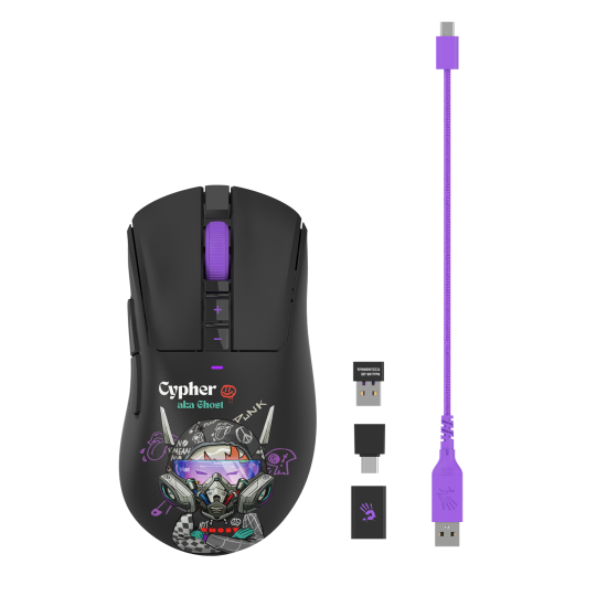 Безжична мишка A4Tech Bloody R73 Pro Cypher Ghost, Black