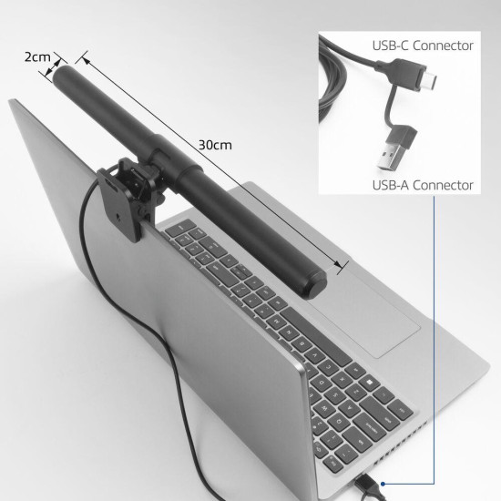 LED лампа за лаптоп ACT AC8050, USB, Регулируема яркост