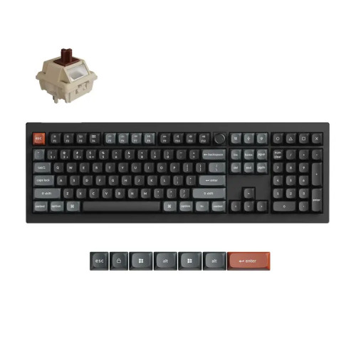 Безжична клавиатура Keychron V6 Ultra 8K, Silk POM Brown Switch
